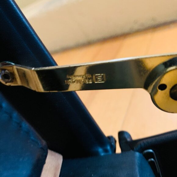 Coach Black Leather Hard Sided 4.5" Briefcase Rare Nos Vintage Made In The USA. - Picture 8 of 16